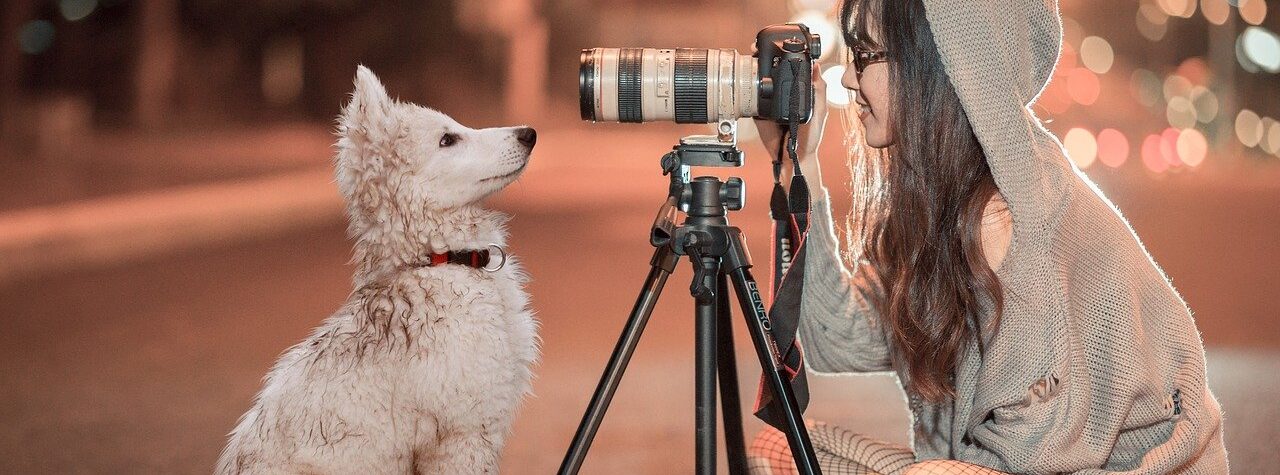 Woman dog